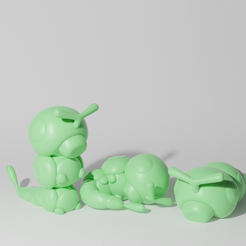 3-juntos.png CATERPIE 3 PACK (PART OF THE CATERPIE-EVO-PACK, READ DESCRIPTION)