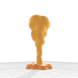Action Figure explosion flame Effect part3-full-flame-small-base2.png -AFEF03- Action Figure explosion flame effect 03 with missile smoke 3D print Files