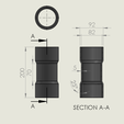 SECTION A-A Gutter Connection Pipe diameter 80