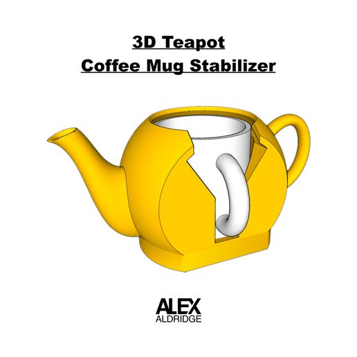3D Teapot Coffee Cup Stabilizer 3D model