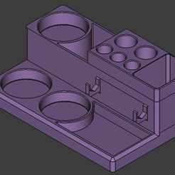 2x4StationPreview1.png STL file Small Dab Station/Cleaning Organizer Ready to Print・3D printing template to download