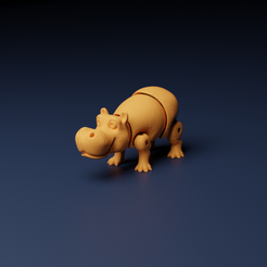 hpo1.png Fichier 3D flexi hippopotame・Design à télécharger et à imprimer en 3D, estivi6