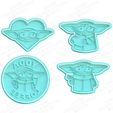 1.jpg Baby Yoda Mandalorian cookie cutter set of 4