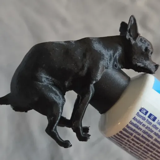 Funny Pooping Chihuahua Toothpaste Cap / Dispenser 3D model