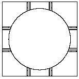 32mm gauge 84mm diameter wagon turntable corners plain surface plus base 3D model