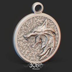 Geralt_of_Rivia_Medallion.jpg 3D file The Witcher - School of the Wolf Medallion・3D printable design to download