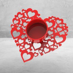 untitled.61.jpg STL file Heart Candle Holder - Gift for your love・3D print model to download