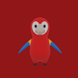 26.png Cartoon Parrot for 3D Printing