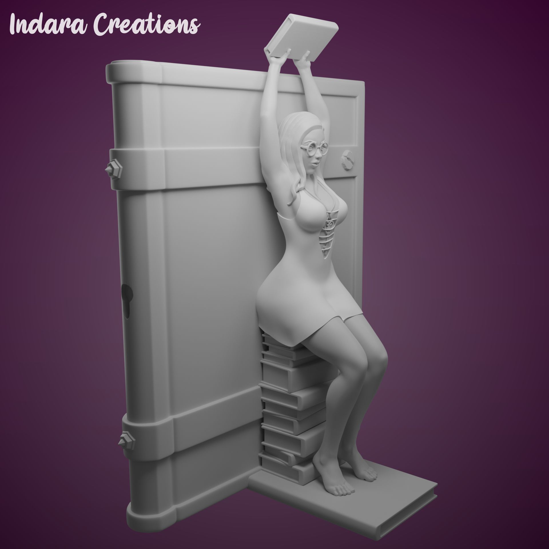 P.jpg Download OBJ file Athena Women's Bookends • 3D printable object, Indara
