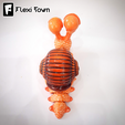Flexi-Town-Snail,-I6.png Flexi Snail, FlexiTown & VunkFlexis Collaboration, шарнирная фигурка-фиджет, 3мф в комплекте