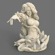 Poison Ivy Hiedra venenosa render bust.JPG Poison Ivy from Batman Uma Thurman DC Comics STL 3D print model