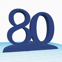80-cumpleaños.png 3D file 80th Birthday・3D printable design to download