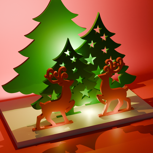 5.png Christmas Diorama with interchangeable reindeer
