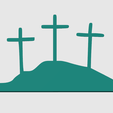 Screenshot-2024-11-17-161529.png Three Crosses on a Hill STL | Faith-Inspired Religious Decor | Christian Symbol