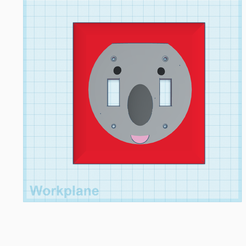 Outlet-Switch-Cover-Duo.png STL file Koala Bear Outlet Switch Cover Duo・3D print design to download