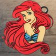 Ariel face.jpg Set of 8 Disney ornaments The Little Mermaid