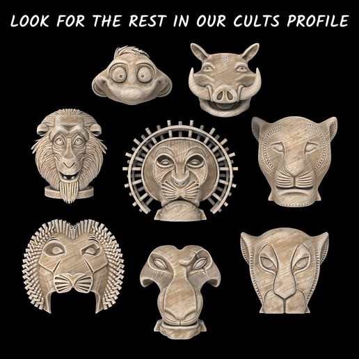 🦁 Scar - Lion King Musical - Mask・ STL File for ・Cults