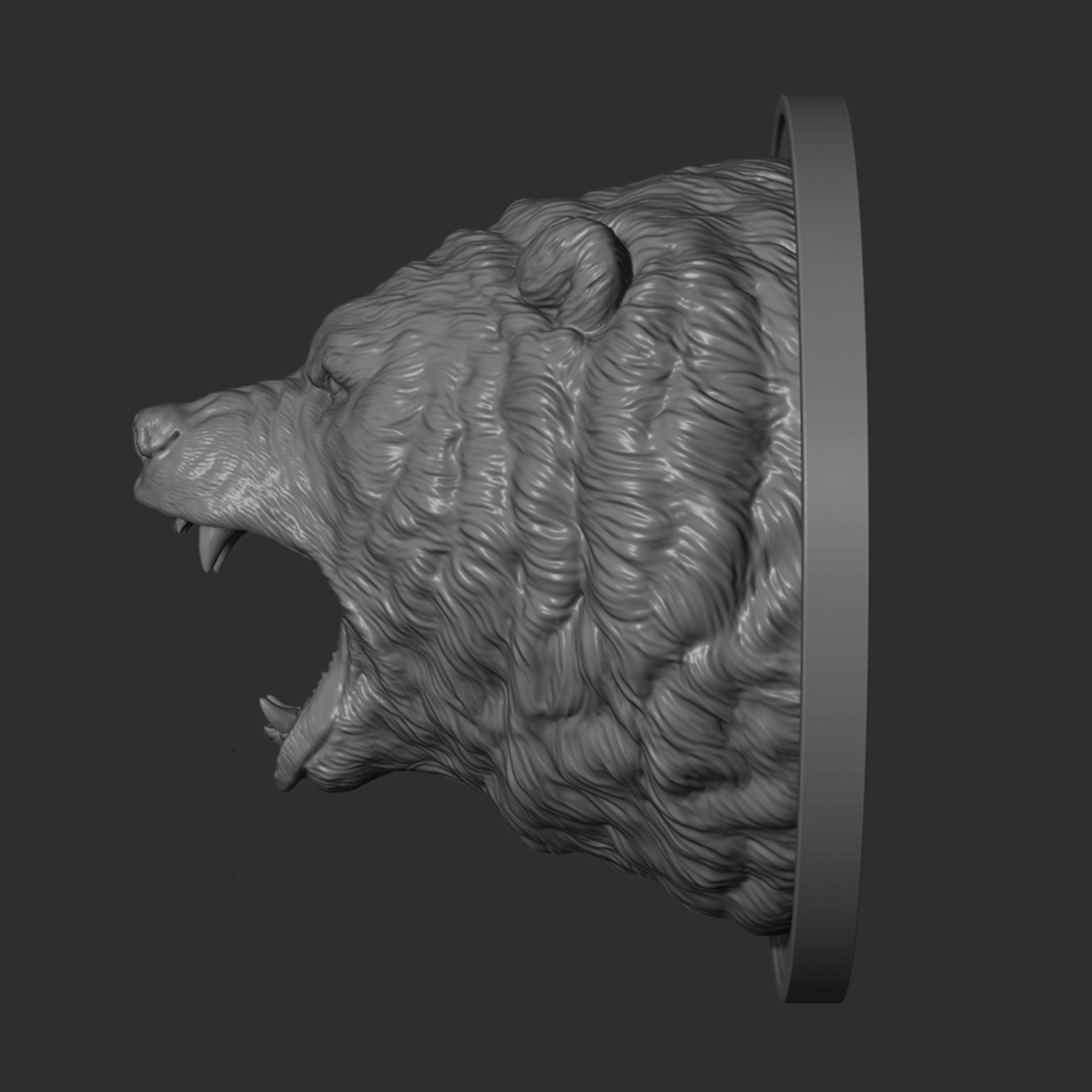 5.jpg Descargar archivo OBJ El rugido del oso pardo • Diseño para impresión en 3D, guninnik81