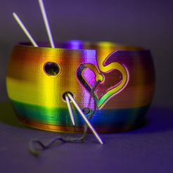 IMG_8082.jpg STL file Knitting Bowl Heart・3D printer design to download