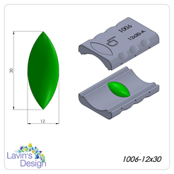 1006-12x30.png Fichier STL ROULEAU DE BILLES D'ARGILE POLYMÈRE / FORME TORPEDO / LED1006-12x30・Plan imprimable en 3D à télécharger