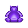 Snorlax only.stl Snorlax Pokémon+normal version with base!-Piggy Bank