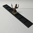 Base-printed-with-Mini.jpg 7x1 Base de régiment étendue pour utiliser vos figurines de 20mm sur la nouvelle base de 25mm de l'ancien monde / Aimants optionnels