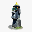 model-2.png Moai statue wearing sunglasses and a party hat NO.1