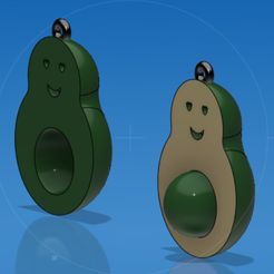 Avocado-couple-upright.jpg STL-Datei Valentinstag - Avocado Paare Schlüsselanhänger - !!!FREE!!! kostenlos・Design zum 3D-Drucken zum herunterladen