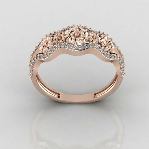 WOMEN RING STONE DIAMOND STL DETAILS GRAM RING MODELS 3D PRINT MODEL 3D model