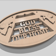 Shapr-Image-2023-04-20-110610.png God Bless Our Home, wall hanging plaque, Christian gift, spiritual decor