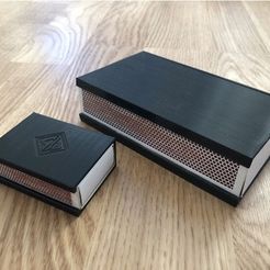 92f1f60c5147227b7958c31ed2fc66a6_preview_featured.JPG Free STL file Matchbox cover (small box)・3D printer design to download