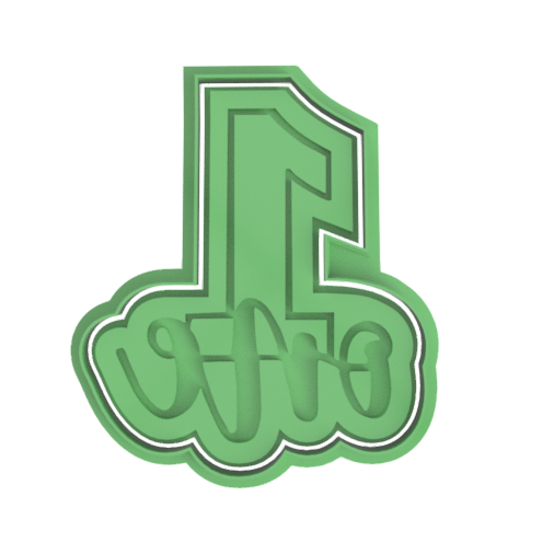 One-(Embossed).png Numbers 1 to 10 Cookie Cutter Set (Embossed and Regular Set) - Commercial