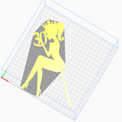 GIRL30.png Топпер для торта Именинница 30