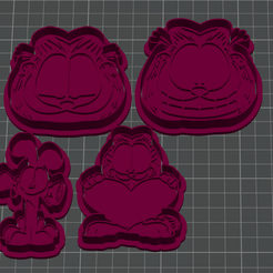 dygfdfdg.png garfield pack 4 cookie cutter cookie cutters