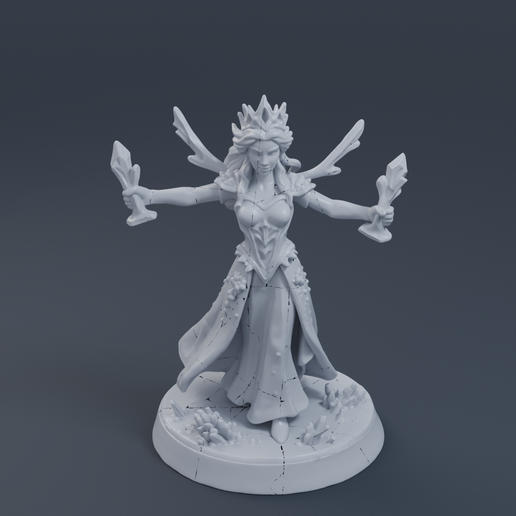 Ice Sorceress 3D printable STL miniature