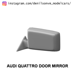 quattro1.png Fichier STL MIROIR DE PORTE AUDI QUATTRO・Design pour imprimante 3D à télécharger