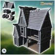1-PREM.jpg Medieval house with large open interior barn (11) - Medieval Gothic Feudal Old Archaic Saga 28mm 15mm RPG