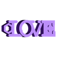 love - Model 1 - Flash Drive - pixel (repaired).stl Free STL file LOVE shaped usb flash drive case with keychain・3D printer design to download