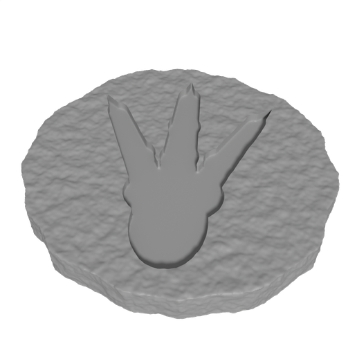 Dinosaur Footprint Garden Stone, Theropod Track