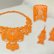download-17.png Free STL file Lace Earrings・Object to download and to 3D print