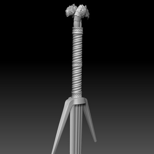 Preview07.jpg Download file Geralt Silver Sword -The Witcher 3 Version 3D print model • 3D printing object, leonecastro