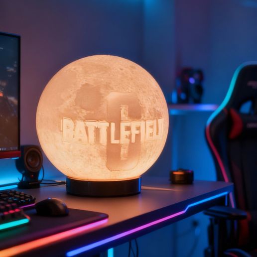 Product-in-Gamer-Roo-6.jpeg 🎮 Battlefield 6 & Call of Duty Lithophane Globe Set | STL Files | Separate Base + Globe | Fits 001 Puck Light | Commercial Licence