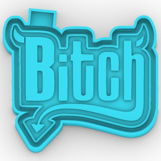📦 bitch sign - freshie mold - silicone mold box・ STL File for 3D ...
