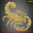 1.png scorpion stl,3D stl model relief wall decor, CNC Router Engraver, Artcam, Aspire, CNC files