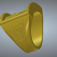 griffon-04.jpg A signet ring griffin  rg01 for 3d-print and cnc