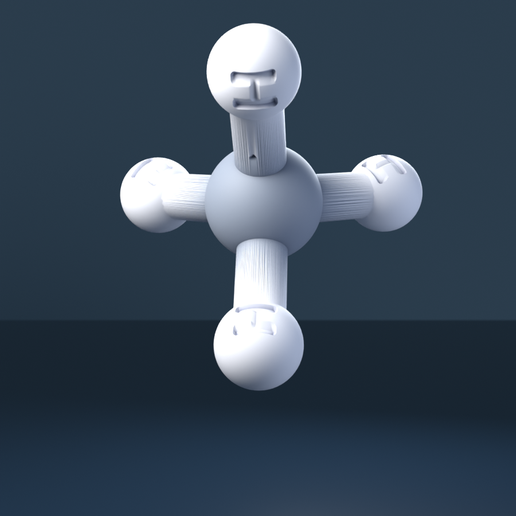 Methane 3D Molecular Model — CAS 74-82-8