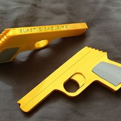 Snapchat-1098826493.jpg Free STL file Rubber band gun - No assembly required!・3D printing model to download
