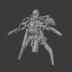 01.png Fichier STL ROBOTS ZOMBIES DE L'ESPACE - DESTROYER HEXAGONE - FIGURINE 28MM - WARGAME DE TABLE・Design pour imprimante 3D à télécharger