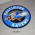 baltimore-ravens-escudo-letrero-rotulo-logotipo-impresion3d-pelota.jpg Baltimore Ravens, shield, sign, signboard, sign, logo, logo, 3dprint, teams, league, soccer