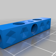 uBeam8.SharpStraight5.HexLookTest.stl.png Lego Technic Beam 5 with Alternating holes and fancy modding